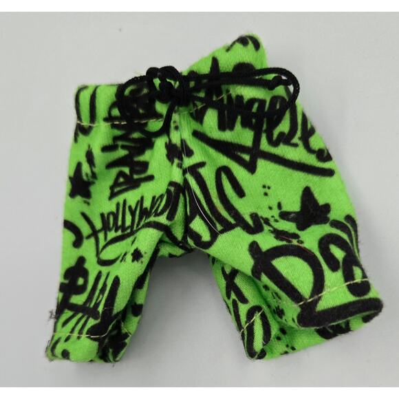 Rainbow High Jade Hunter Green Shorts with Black Writing - Picture 3 of 9